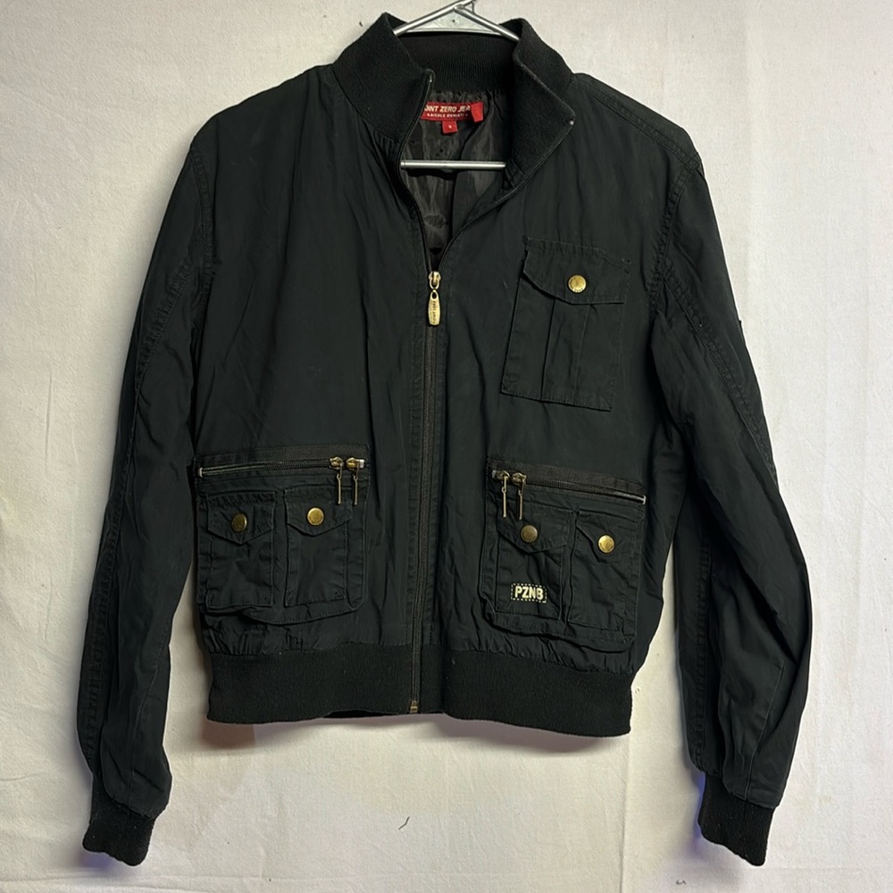 Point Zero Boys Nicole Beniti Premium Black Bomber Jacket Size 9